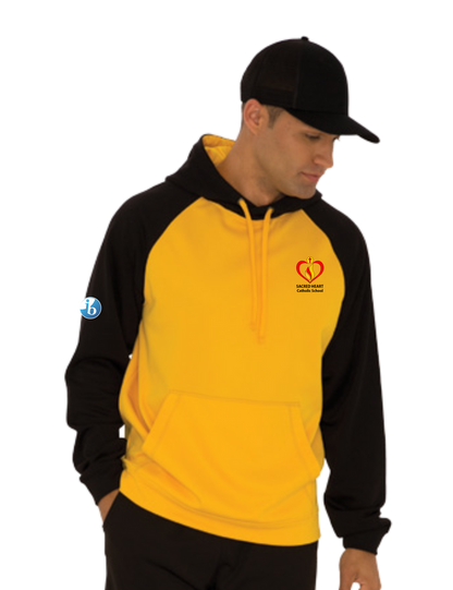Sacred Heart Adult Colour Block Performance Hooded  Sweatshirt