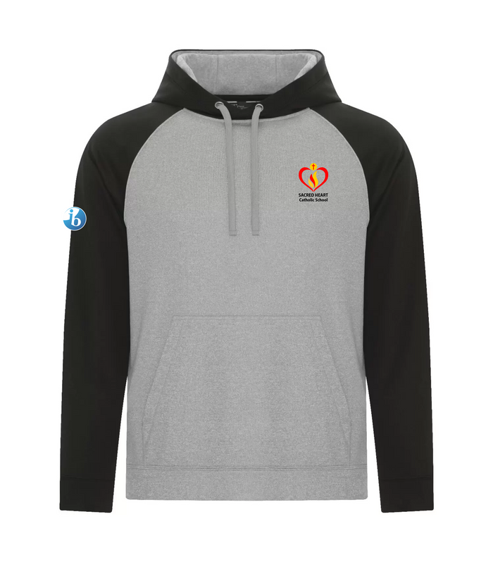 Sacred Heart Adult Colour Block Performance Hooded  Sweatshirt