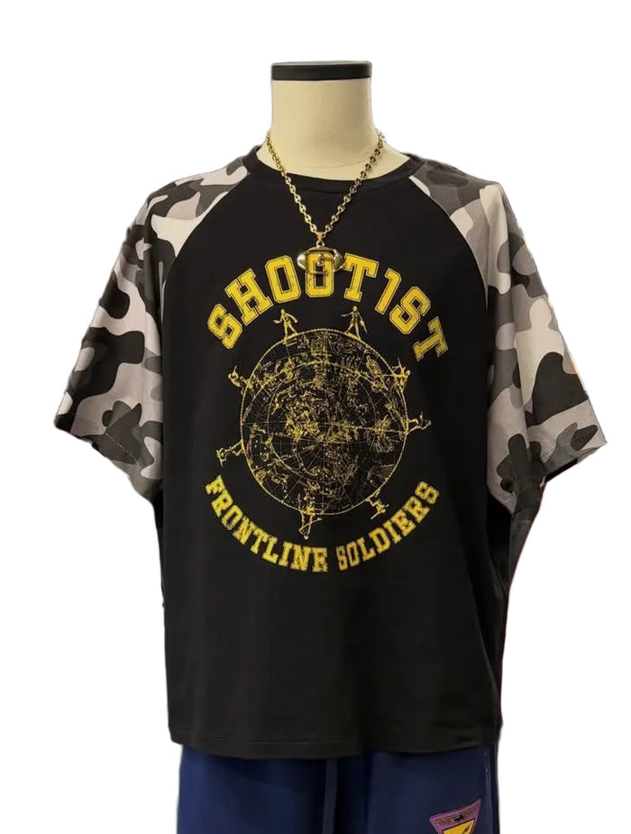 Shoot1st Grey Camo Mid Sleeve Tee