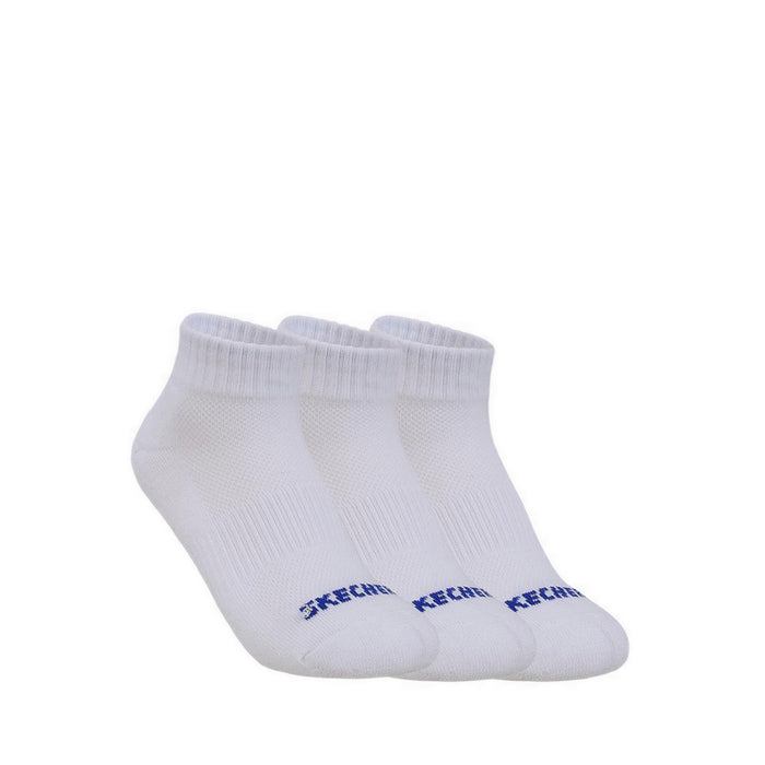 Skechers 3Pk Boys 1/2 Terry Qtr Crew - White