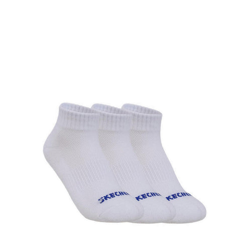 Skechers 3Pk Boys 1/2 Terry Qtr Crew - White