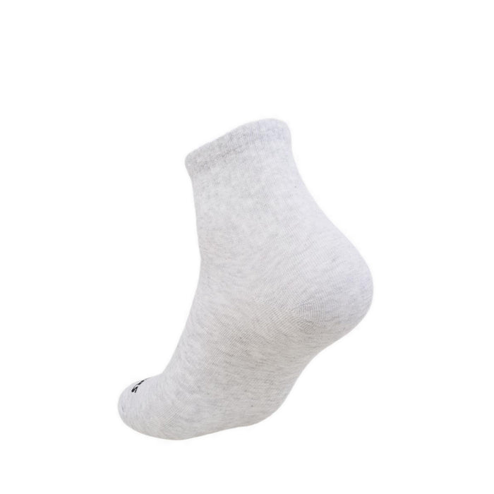Skechers 3Pk Boys Non Terry Qtr Crew Socks - White / Grey
