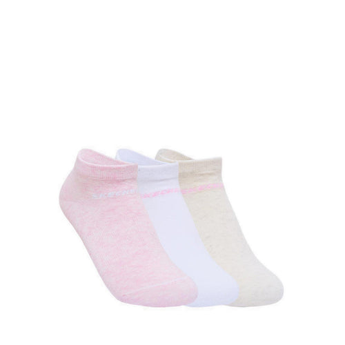 Skechers 3Pk Girls Non Terry Low Cut - Pink