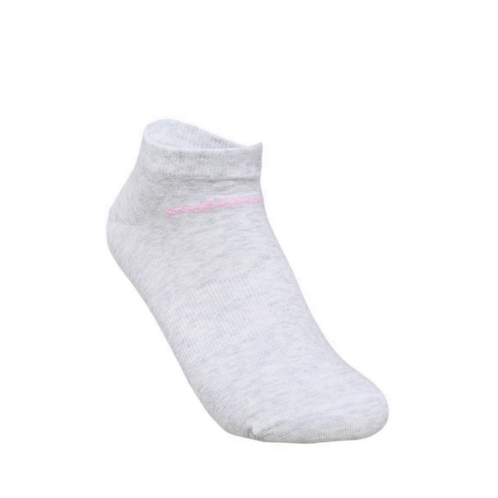 Skechers 3Pk Girls Non Terry Low Cut - White