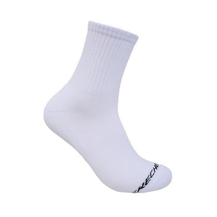 Skechers 3Pk Mens 1/2 Terry Low Crew Socks - White