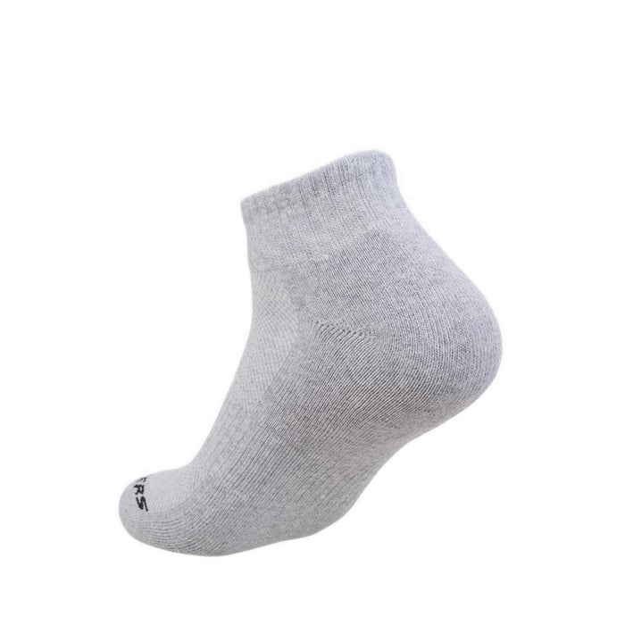 Skechers 3Pk Unisex 1/2 Terry Qtr Crew Socks - White / Black
