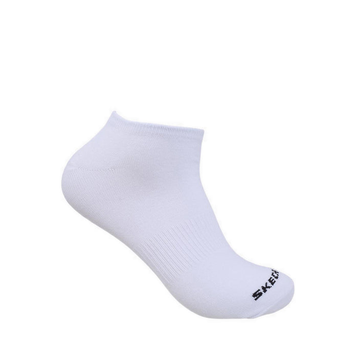 Skechers 3Pk Unisex Non Terry No Show Socks - White / Black
