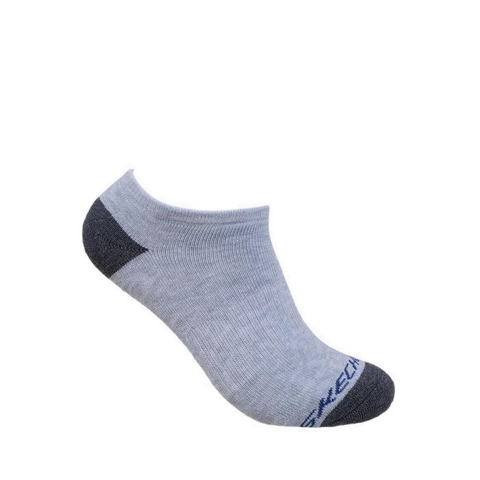 Skechers 3Pk Women Full Terry No Show Socks - Black / White / Grey