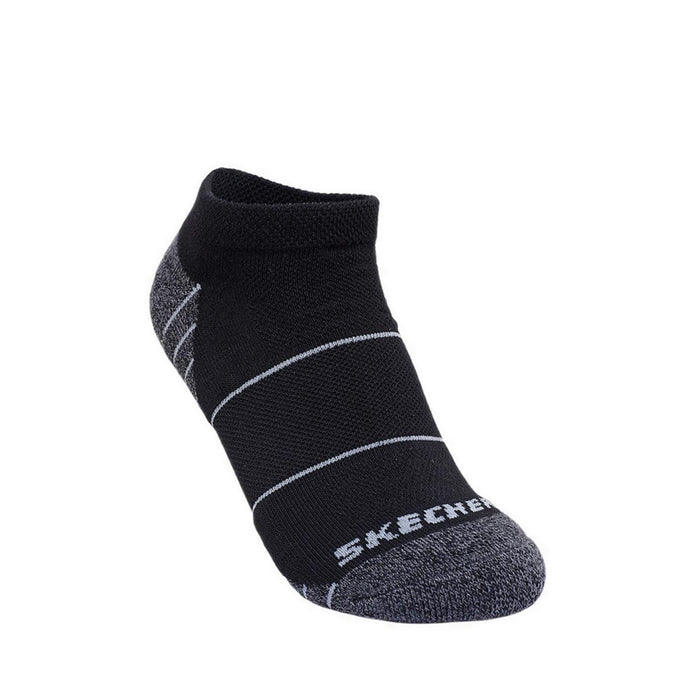 Skechers 3Pk Womens Extended Terry Low Cut - Black