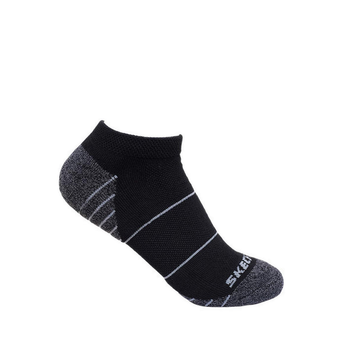Skechers 3Pk Womens Extended Terry Low Cut - Black