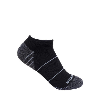 Skechers 3Pk Womens Extended Terry Low Cut - Black