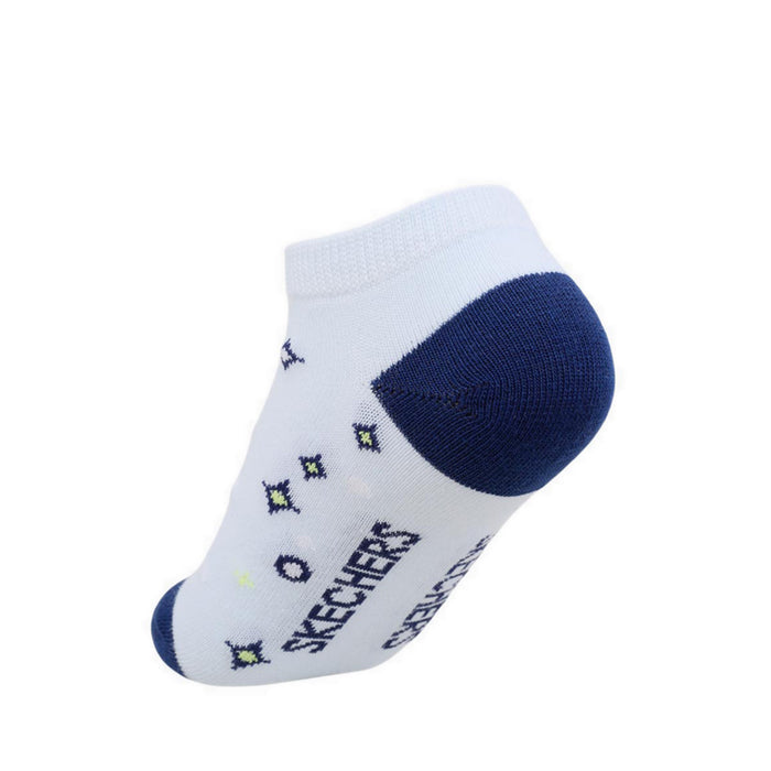 Skechers 6Pk Boys 1/2 Terry Low Cut Socks - Teal
