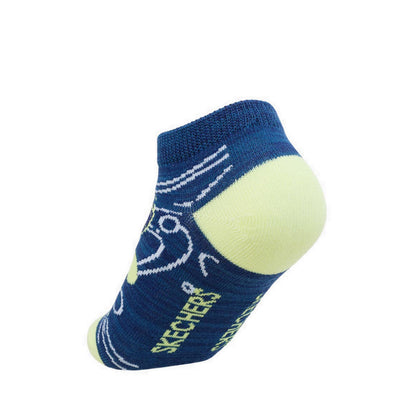 Skechers 6Pk Boys 1/2 Terry Low Cut Socks - Teal