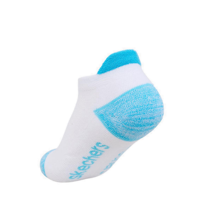 Skechers 6Pk Boys 1/2 Terry Low Cut W/ Heel Tab Socks - White / Multi
