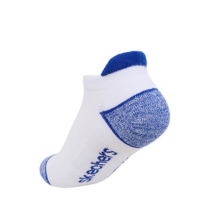 Skechers 6Pk Boys 1/2 Terry Low Cut W/ Heel Tab Socks - White / Multi