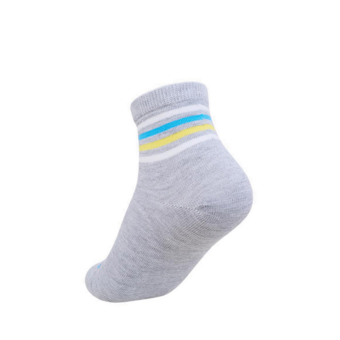 Skechers 6Pk Boys Non Terry High Qtr Crew Socks - Grey / Grey