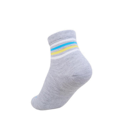 Skechers 6Pk Boys Non Terry High Qtr Crew Socks - Grey / Grey