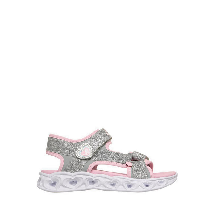 Skechers Heart Lights Girl's Sandal - Silver