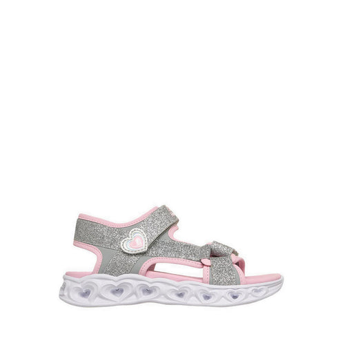 Skechers Heart Lights Girl's Sandal - Silver