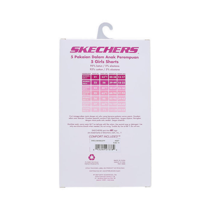 Skechers Ske Friendship Girls 5 Pck Pink - Multi Color