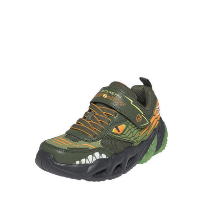 Skechers Skech-O-Saurus Lights 30 Boy's Lifestyle Shoes (Grade School / Teen) - Olive