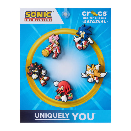 Sonic the Hedgehog 5-pack Jibbitz charms set, five multicolor character pieces