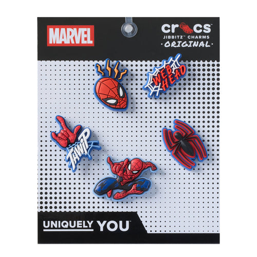 Spider-man 5-pack Jibbitz shoe charms, multi-color character set