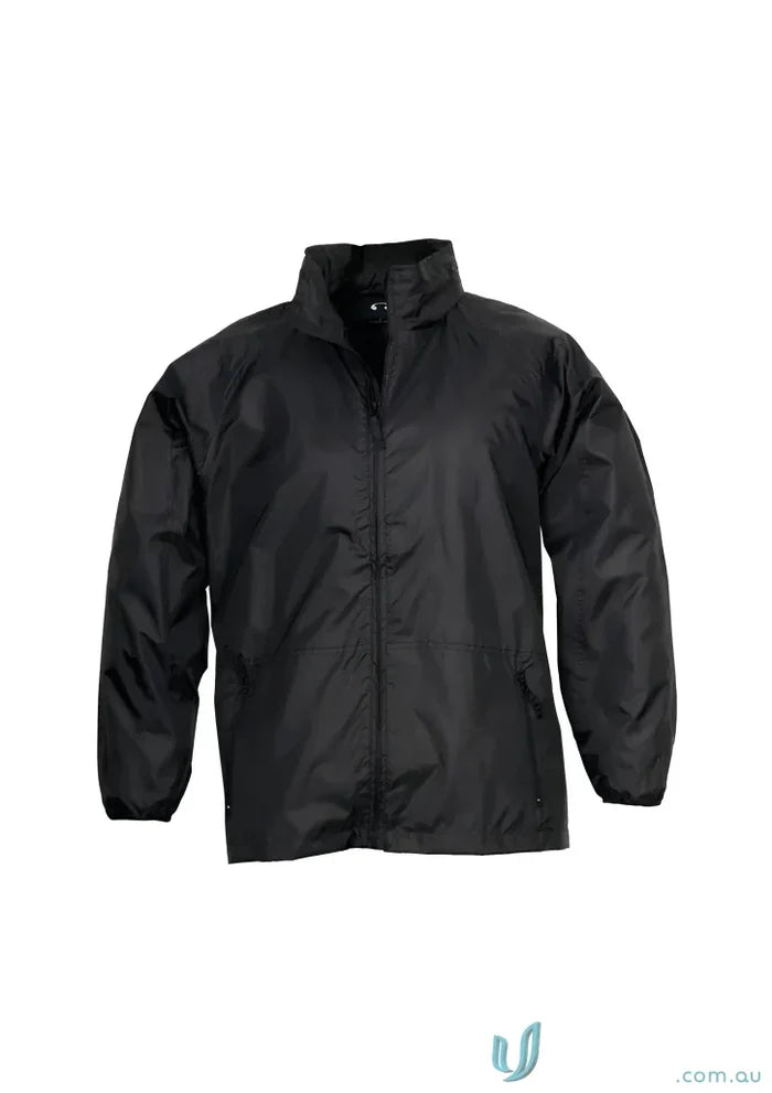 Black waterproof Spinnaker Jacket J833 from Biz Collection Unisex, perfect for light rain