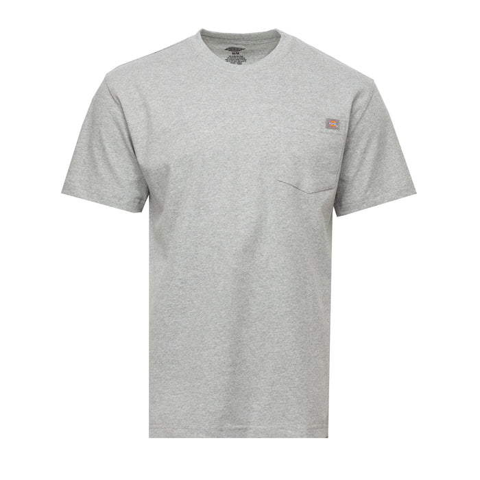 Heather grey men’s pocket t-shirt, crew neck, short sleeves with chest pocket