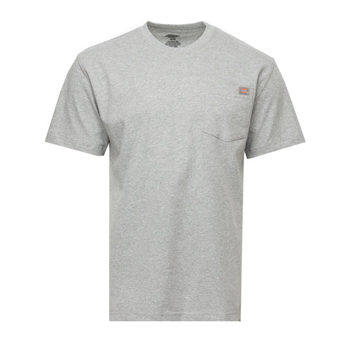 Heather grey men’s pocket t-shirt, crew neck, short sleeves with chest pocket
