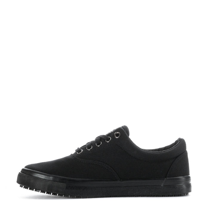Sudler SR women's black lace-up sneaker with low profile rubber outsole