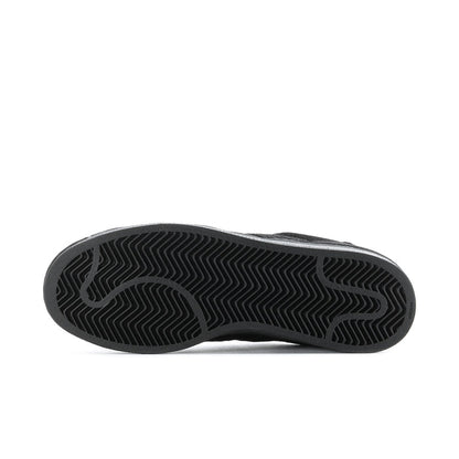 Black sneaker outsole with zigzag tread pattern