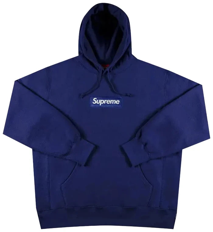 Supreme Hoodie Box logo "Washed Navy"