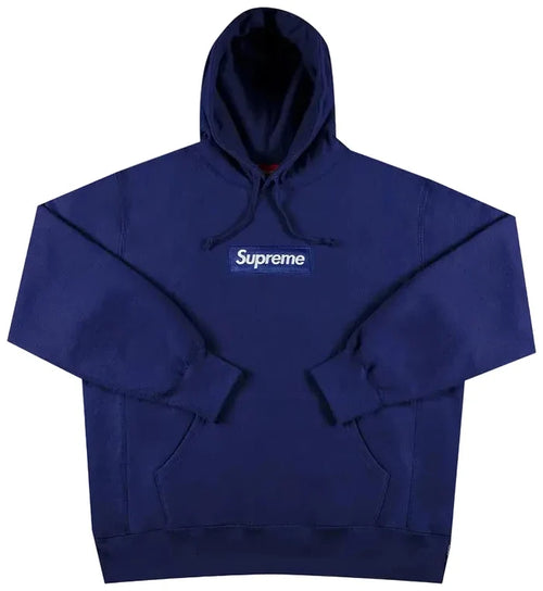 Supreme Hoodie Box logo "Washed Navy"
