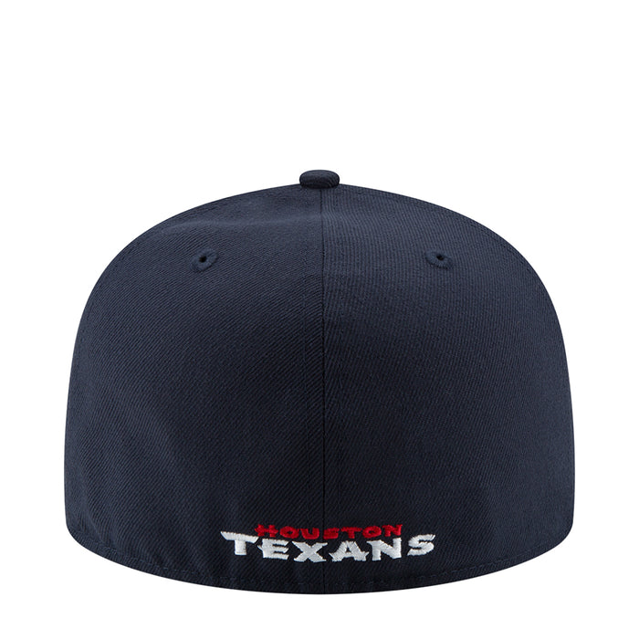 Navy baseball cap with “Houston Texans” text embroidery on the back