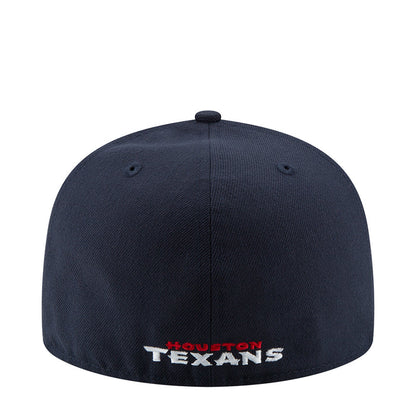 Navy baseball cap with “Houston Texans” text embroidery on the back