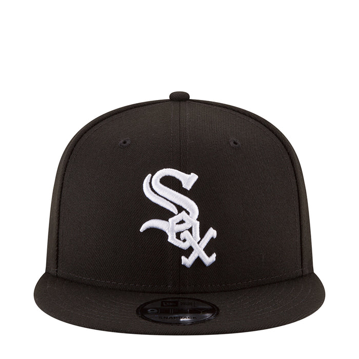 Black baseball cap with white Sox logo and adjustable back strap