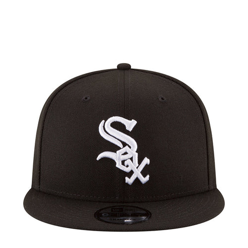 Black baseball cap with white Sox logo and adjustable back strap