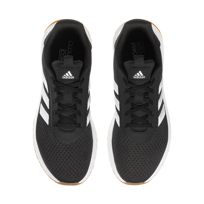 X_PLR Path Wide women's sneakers, front view with black laces and white 3-Stripes.