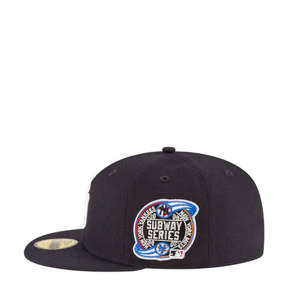 Dark baseball cap with Subway Series graphic patch on front
