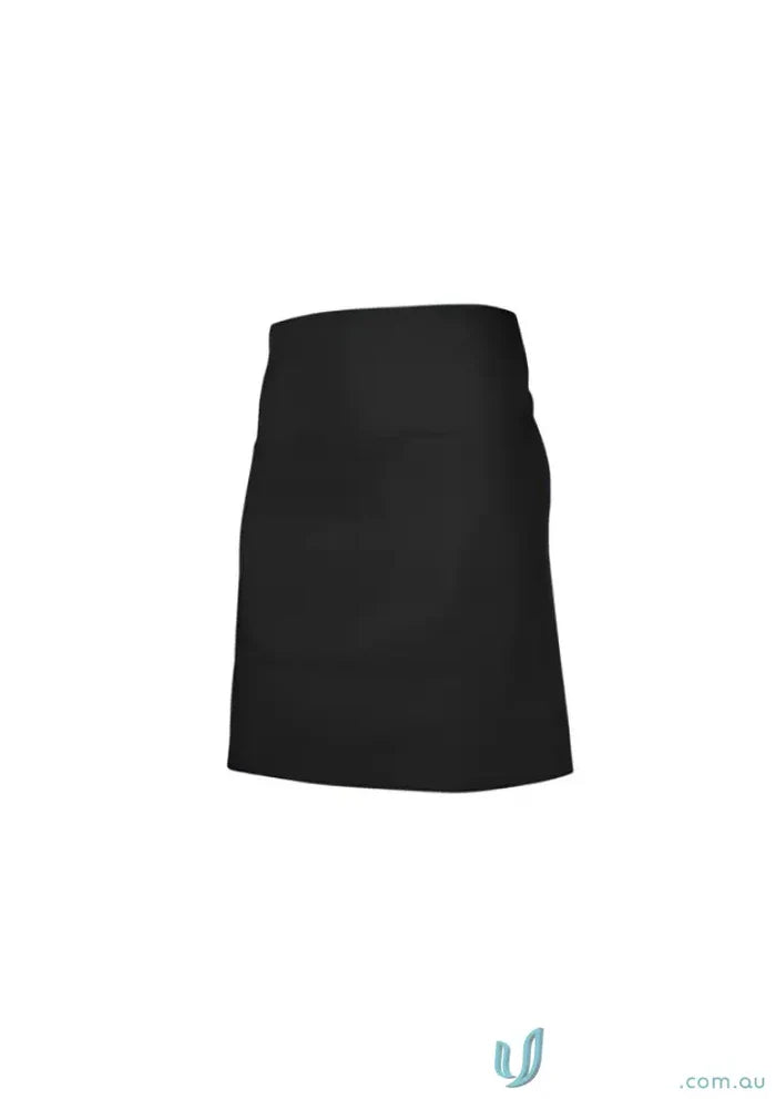 Black waist apron from Yes Chef Cafe Short Apron, a perfect blend in Biz Collection