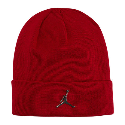 Youth red cuff beanie with Jumpman logo