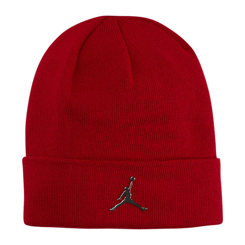Youth red cuff beanie with Jumpman logo